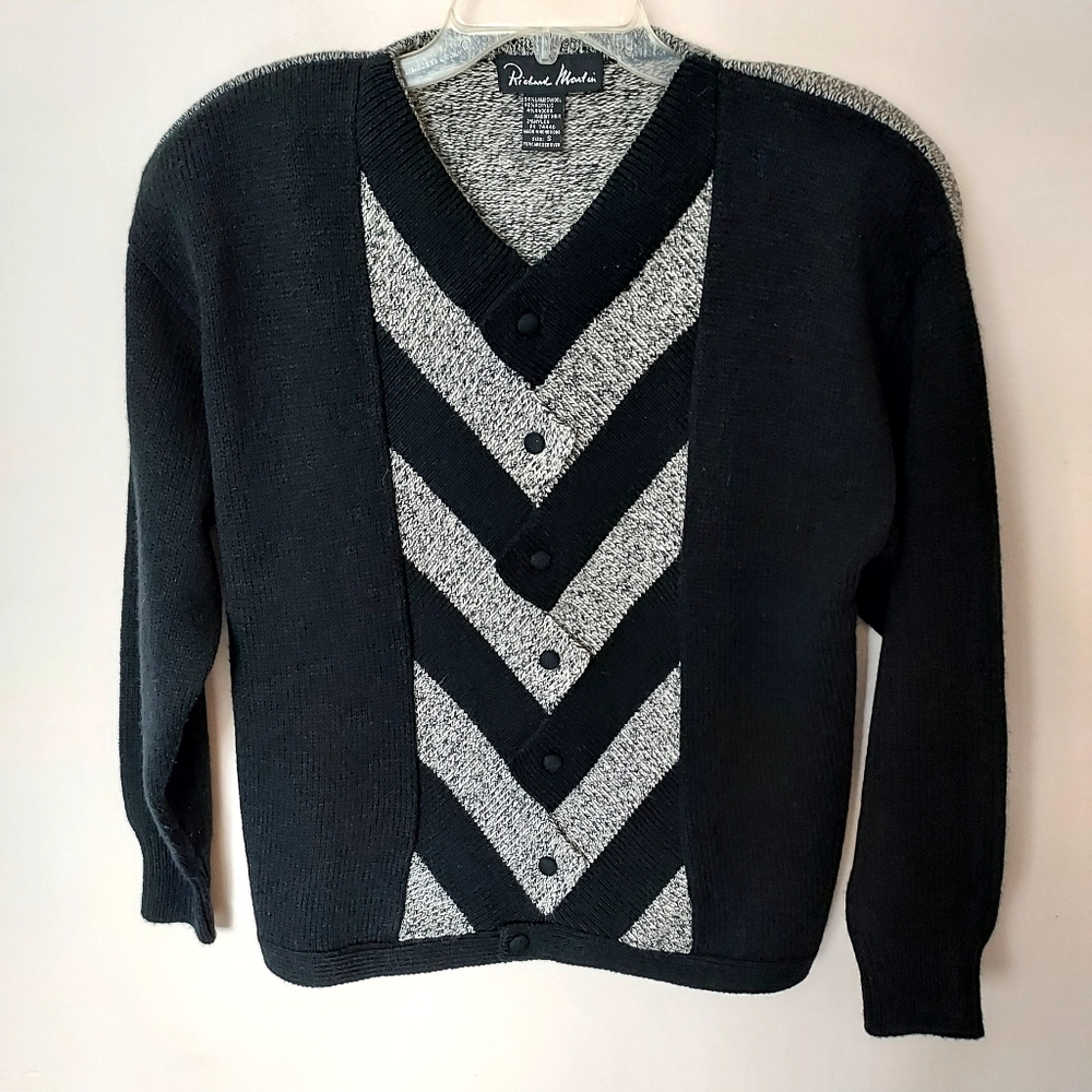 Richard Martin Vintage Lambswool blend button-down Cardigan Quiet Luxury Fancy